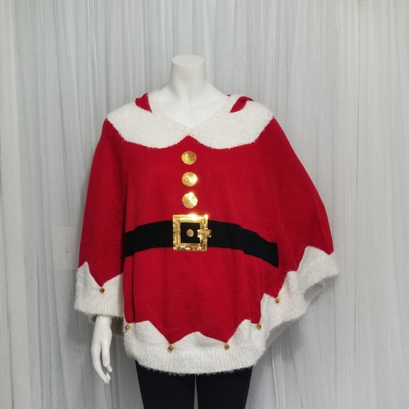 christmas poncho sweater